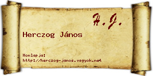 Herczog János névjegykártya